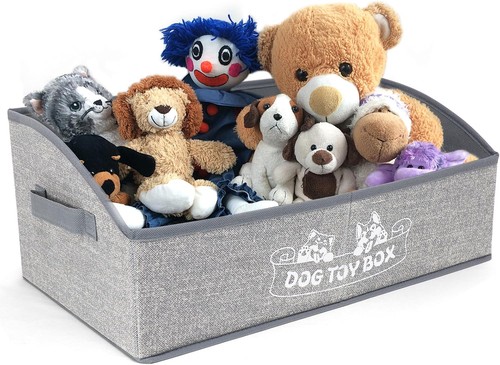 Foldable dog toy basket with - dog, 3