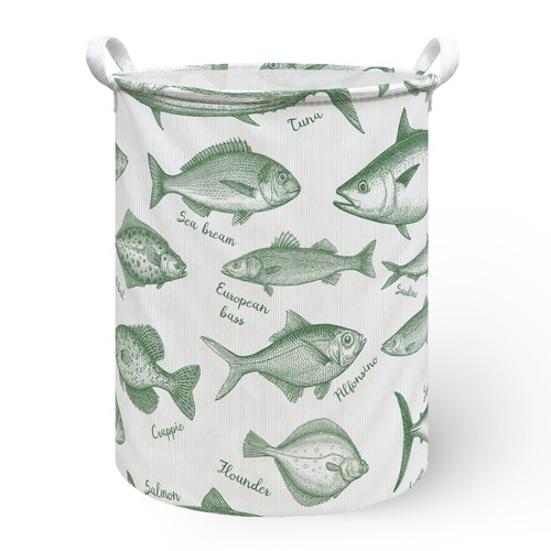 Fish fishing laundry hamper - fish,