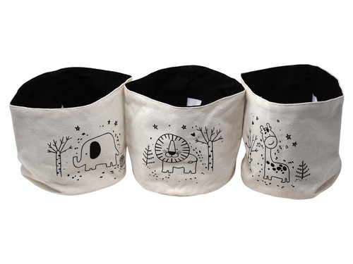 Animal fabric storage baskets - storage,