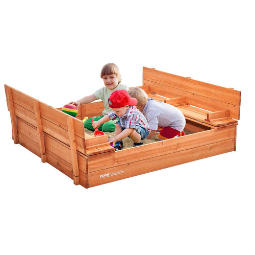 Vevor wooden sandbox sand box - wooden,