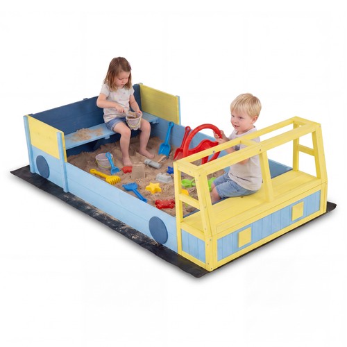 Wooden sandbox large car theme - sandbox, car-theme